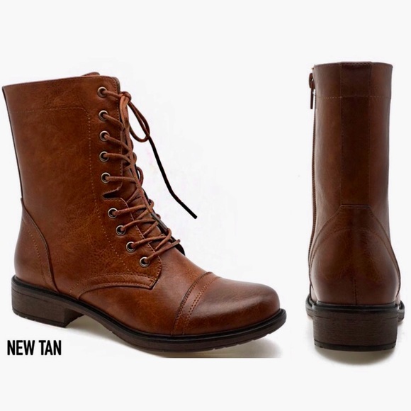 COMBAT MOTO BOOT - TAN - Picture 8 of 8